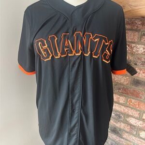 Majestic San Francisco Giants Black and Orange Jersey
